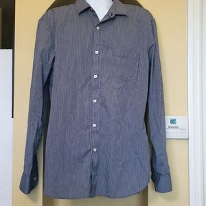 J. Crew‎ down shirt button up gingham chest pocket blue white